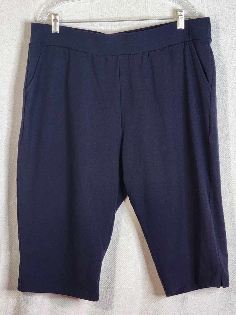 Croft and Barrow Dark Navy Cotton Poly Span Effortless Stretch Capri Pants XXL
